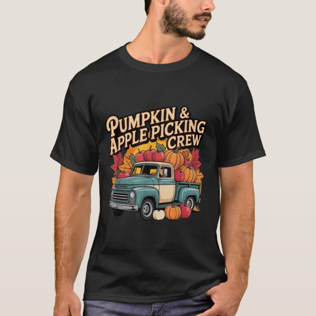 T-shirt Pumpkin And Cking Crew Fall Harvest Thanksgiving  (Devant)