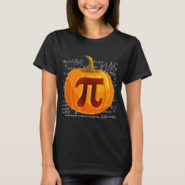 T-shirt Pumpkin E Math Shirt Funny Halloween Thanksgiving  (Devant)