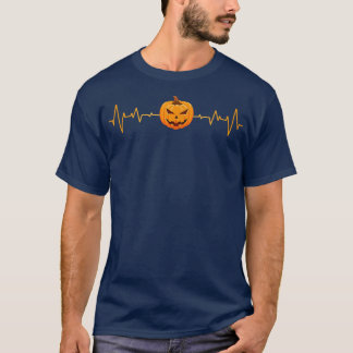 T-shirt Pumpkin Heartbeat Lazy Halloween Costume Cool Jack