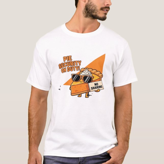 T-shirt Pumpkin Pie Security Guard Funny Thanksgiving Over (Devant)