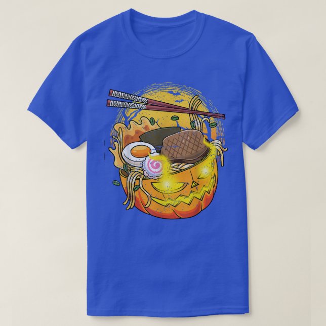 T-shirt Pumpkin Ramen Halloween Kawaii Jack O Lantern1453 (Design devant)