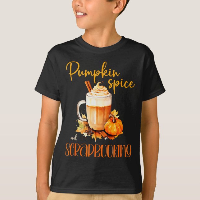 T-shirt Pumpkin Sce &amp; Scrapbooking _ Cute Autumn Rusti (Devant)