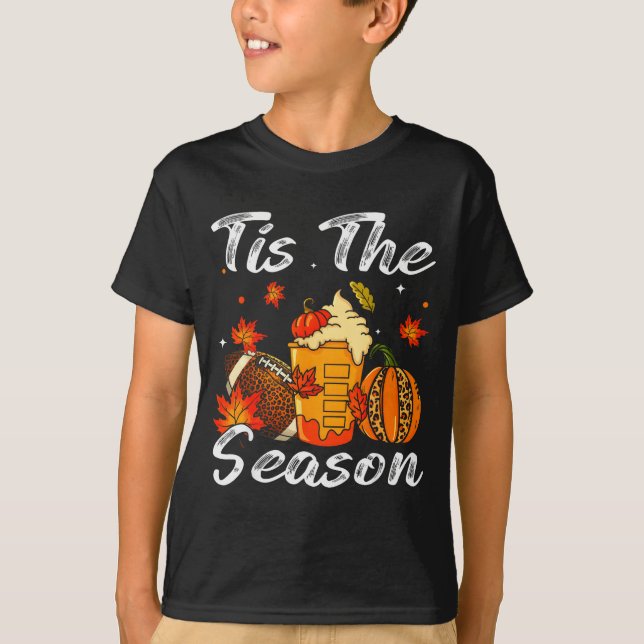 T-shirt Pumpkin Sce Football Tis The Season Fall Thanksgiv (Devant)