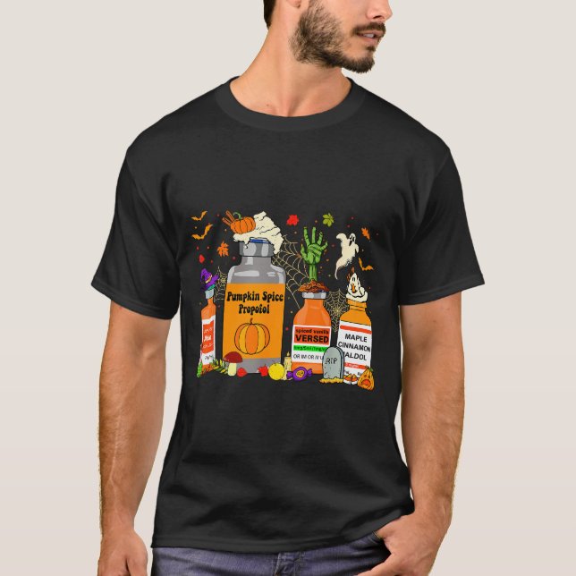 T-shirt Pumpkin Sce Profol Ativan Versed Haldol Halloween  (Devant)