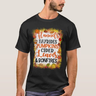 T-shirt Pumpkin Spice Hayrides Falling Leaves Bonfires App