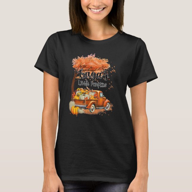 T-shirt Pumpkin Truck Gaga's Little Pumpkins Fall Thanksgi (Devant)