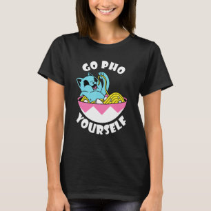 T-shirt Pun alimentaire asiatique nourriture chat Pho noui
