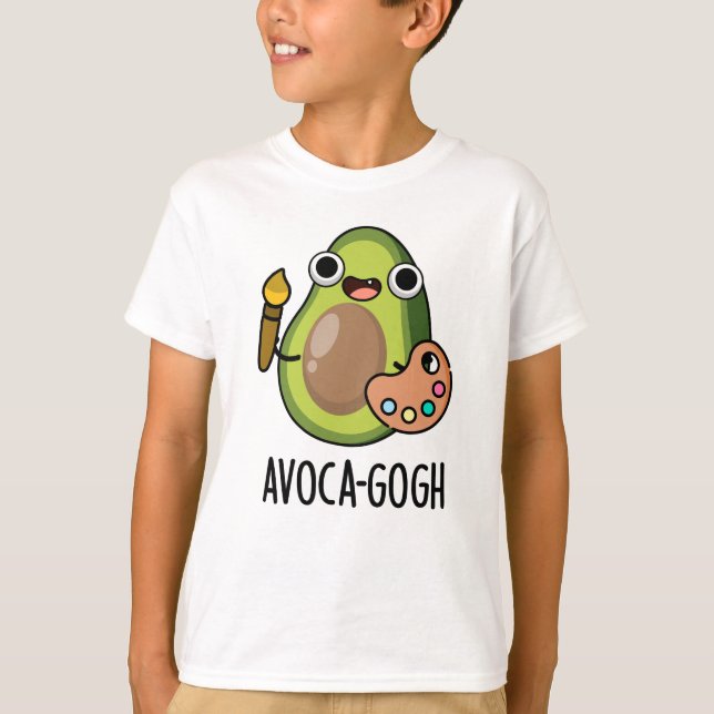 T-shirt Pun Artiste Avoca-gogh Funny Avocado (Devant)