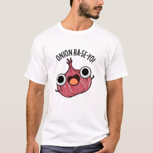 T-shirt Pun coréen amusant à base d'oignon Ha-se-yo