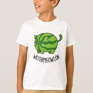 T-shirt Pun de chat de pastèque amusant à base d'eau