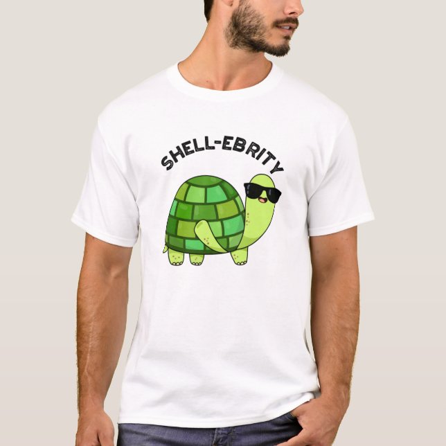 T-shirt Pun de tortue de la célébrité de Shell (Devant)