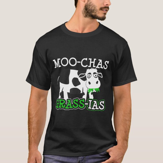 T-shirt Pun De Vache Art Moo-Chas Grass-Ias (Devant)