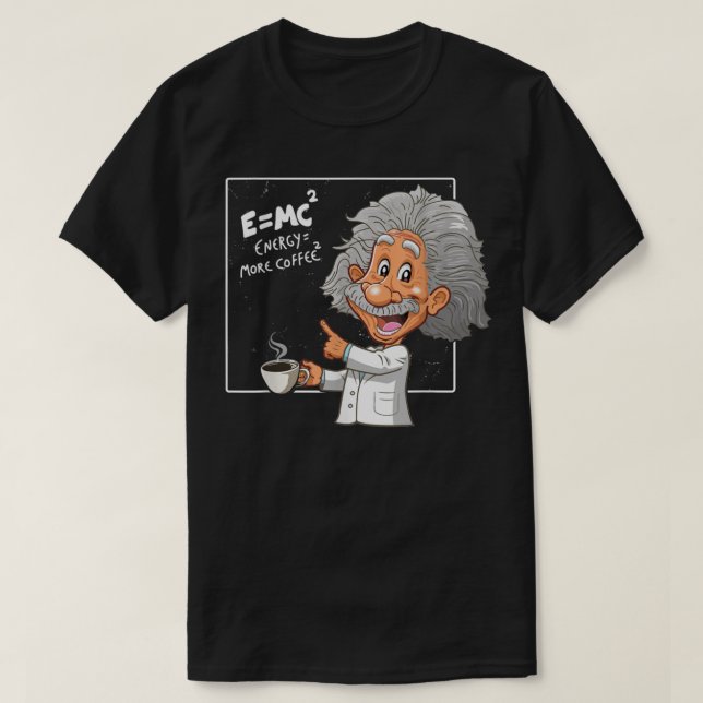 T-shirt Pun Energy Est Plus De Scientifiques Du Café, La S (Design devant)
