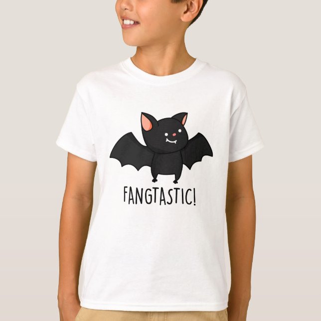 T-shirt Pun Halloween Fangtastique Drôle  (Devant)