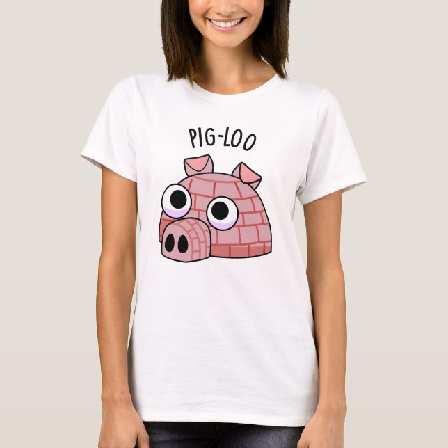 T-shirt Pun Igloo Drôle De Pig-loo (Devant)