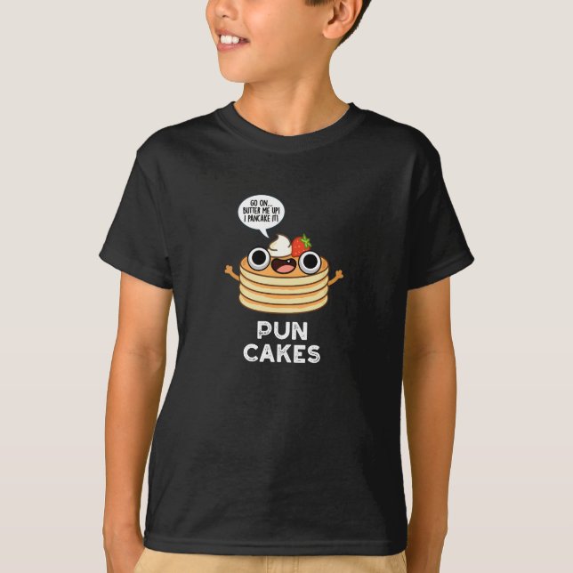 T-shirt Puncakes Drôle Pancake Pun Dark BG (Devant)