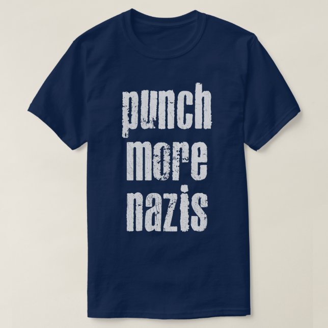 T-shirt Punch Plus Nazis Style Rétro Style Typographie Des (Design devant)
