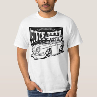 T-SHIRT PUNCHDRUNKCUSTOMS - LOGO W/SQUAREBACK