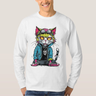 T-shirt Punk Bad Cat