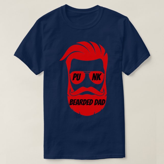 T-shirt Punk barbu papa 1 (Design devant)