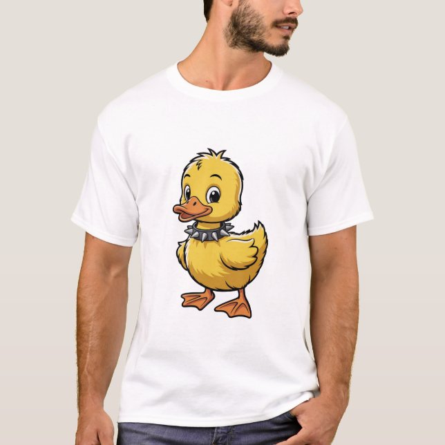 T-shirt Punk Duckling – Funny Rebel Animal Art (Devant)
