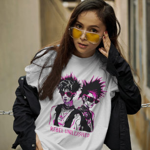 T-shirt Punk Fusion : Cyber Mohawks Tee
