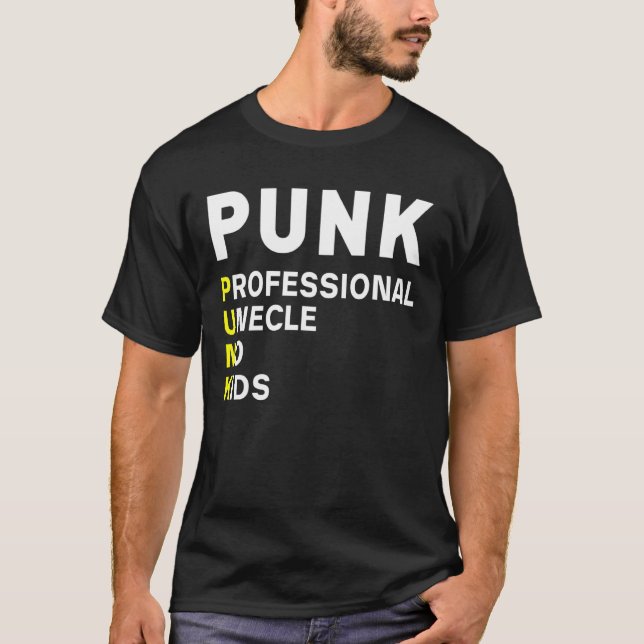 T-shirt Punk Professional Oncle No Kids Uncle Idée (Devant)