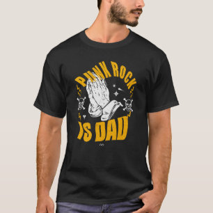 T-shirt Punk Rock est papa   Mains métalliques rétro