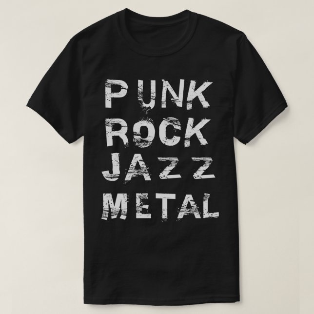 T-shirt punk rock jazz metal (Design devant)