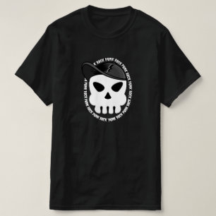 T-shirt Punk Rock Music Casquette de crâne Rocker White Li