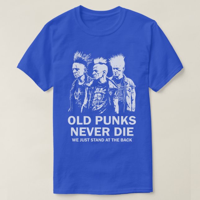 T-shirt Punk Rock Old Punks Never Die 4 (Design devant)