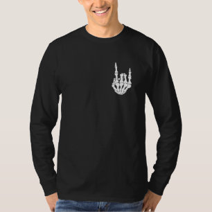 T-shirt Punk Rock Skeleton Cool Rocker Halloween Hommes Fe