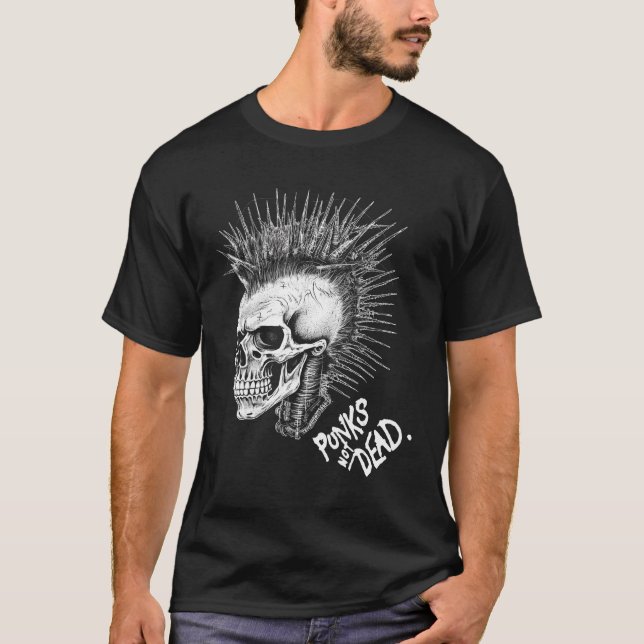 T-shirt Punk Rock Skull Punk Classique Punks Pas Morts (Devant)