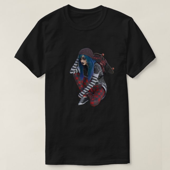 T-shirt Punk Skater Girl (Design devant)