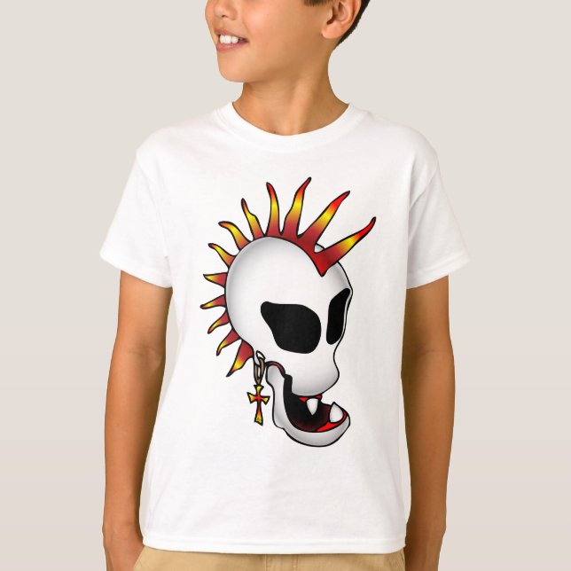 T-SHIRT PUNK SKULL-1 (Devant)