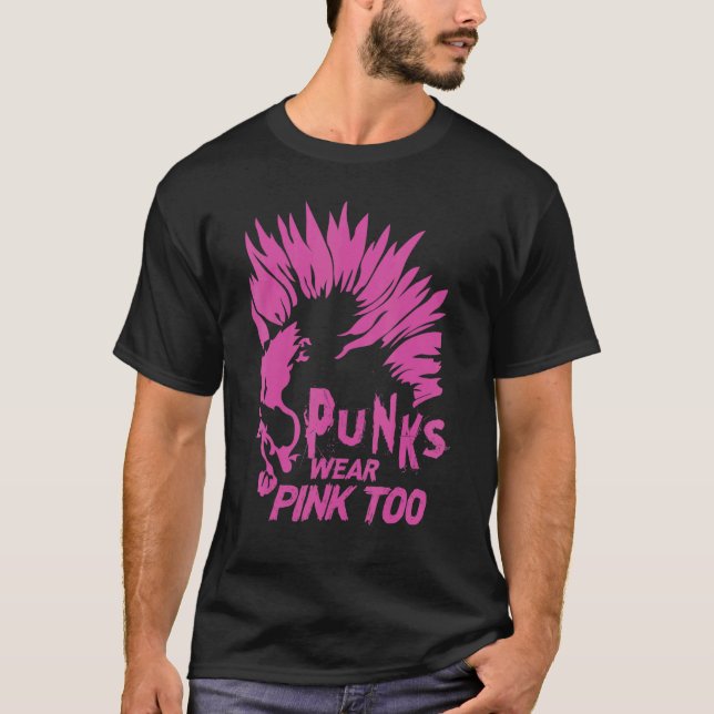 T-shirt Punks Portent Rose Trop Goth Metal Rock Concert 2 (Devant)