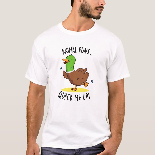 T-shirt Puns Animaux Me Quack Up Funny Pun Canard (Devant)