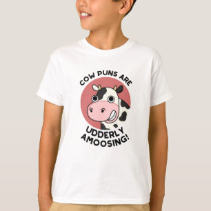 T-shirt Puns de vache Udderly Amoosing Funky Animal Pun