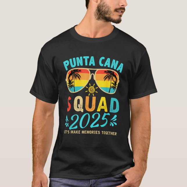T-shirt Punta Cana Squad 2025 Funny Groovy Reunion Friends (Devant)