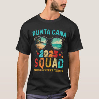 T-shirt Punta Cana Squad 2025 Funny Groovy Reunion Friends