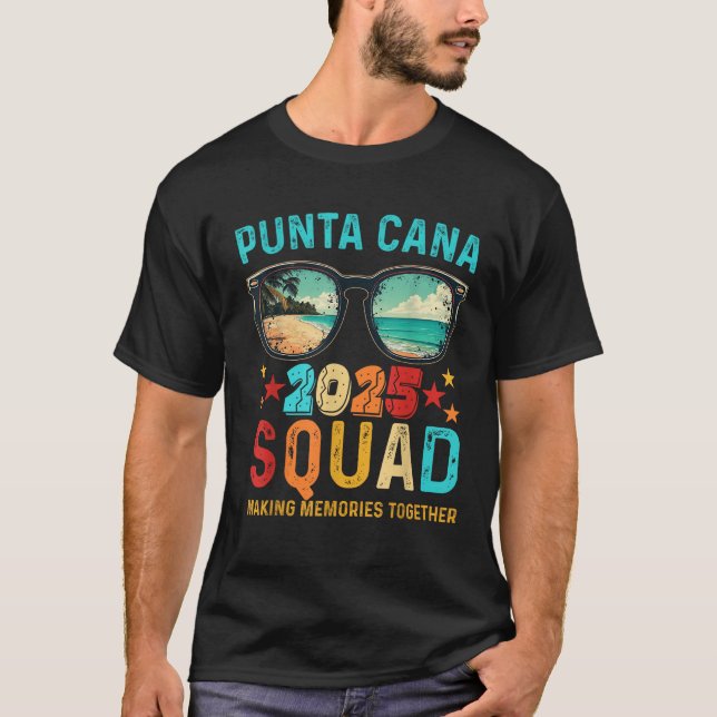 T-shirt Punta Cana Squad 2025 Funny Groovy Reunion Friends (Devant)