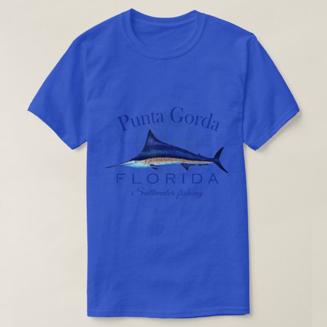 T-shirt Punta Gorda Floride Voilier Billfish pêche en eau  (Design devant)