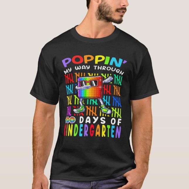 T-shirt Puppin' My Way À Travers 100 Jours De Maternelle 1 (Devant)