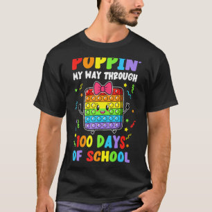 T-shirt Puppin My Way Through 100 Days Pop It 100th Day of