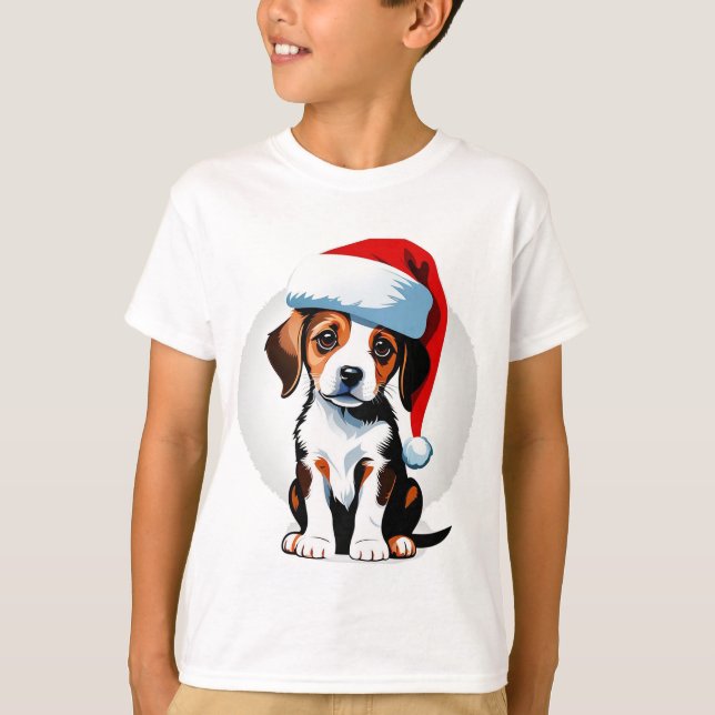 T-shirt Puppy Claus Charme de Noël (Devant)