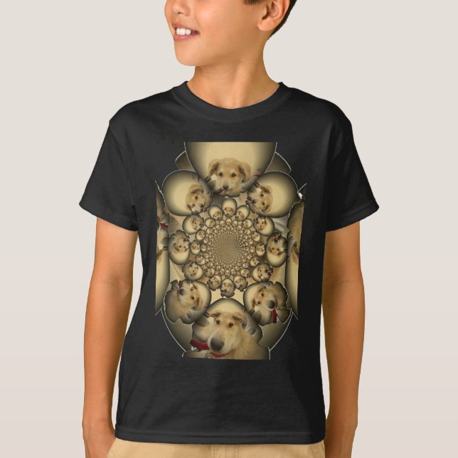 T-shirt Puppy Kaleidoscope Art Print (Devant)