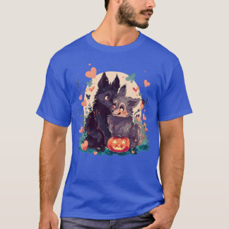 T-shirt Puppy Love Halloween rétro