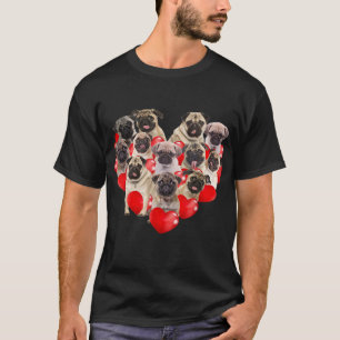 T-shirt Puppy Pugs Venin de Valentine