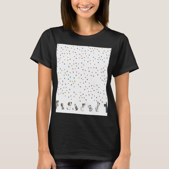 T-shirt Puppy Sketts Avec Papillons Chiffon Top (Devant)