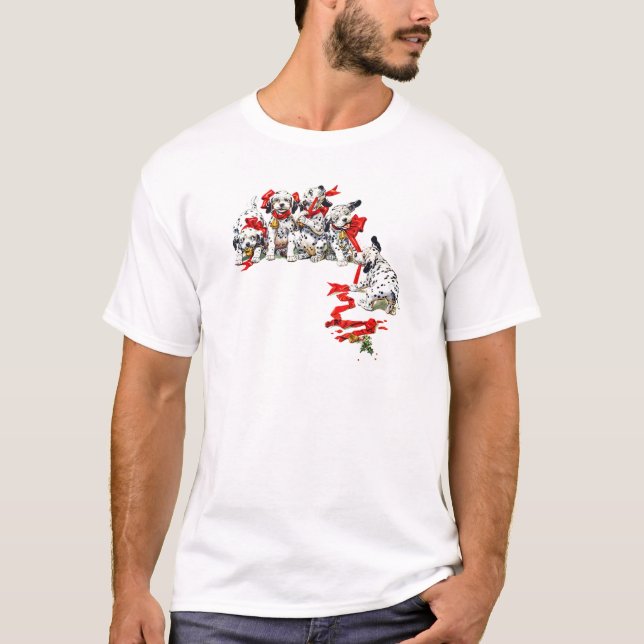 T-shirt Pups dalmate de vacances (Devant)